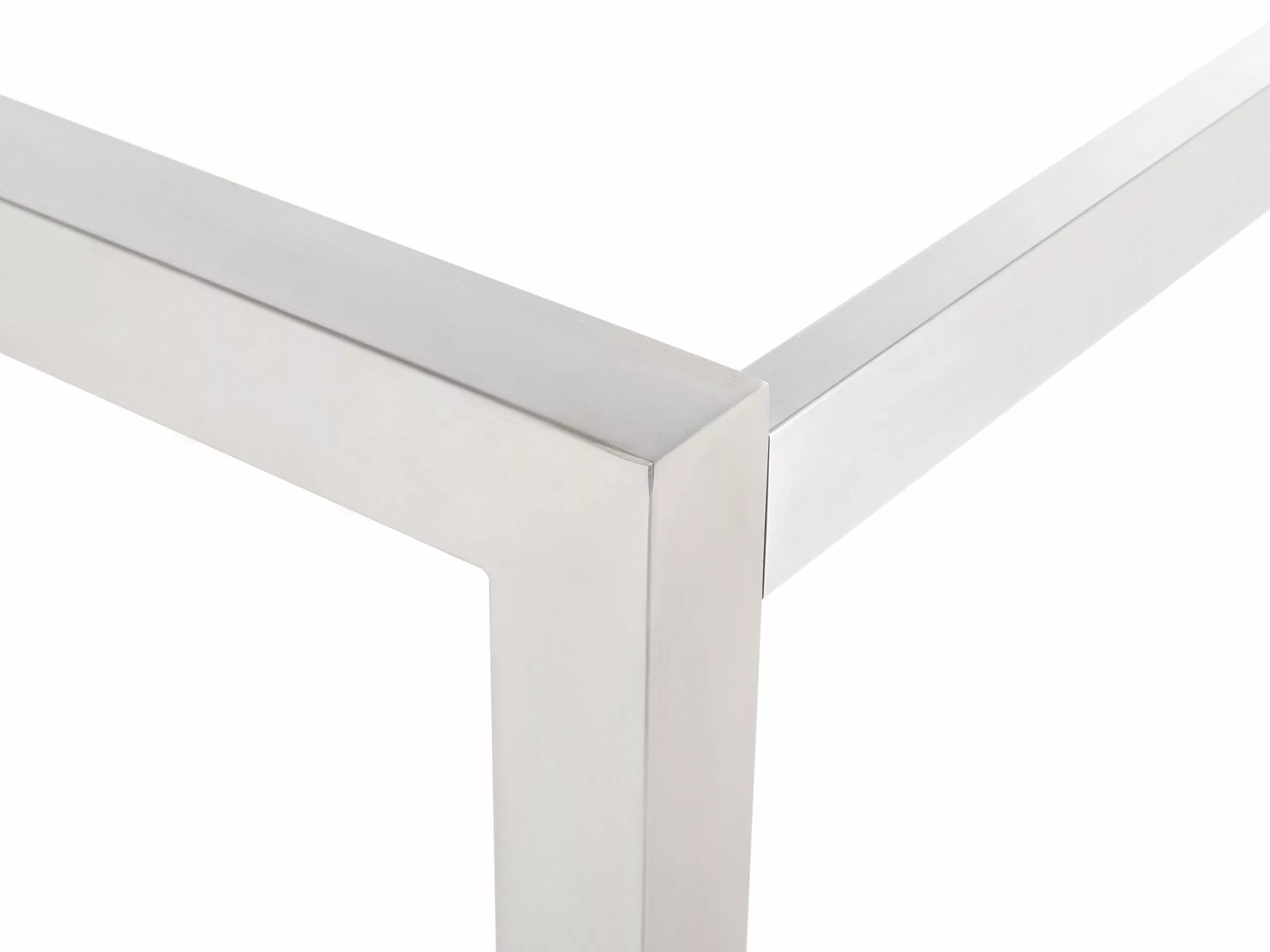 Beliani 6-istuttava Ulkoruokailuryhmä 3-osainen Graniittitaso Tekstiilituolit Harmaa/valkoinen GROSSETO - Image 10