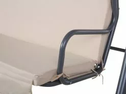 Beliani 3-istuttava Puutarhakeinu Hiekanruskea TEMPLE -Ulkokalusteet myymälä undef src sa picid 419106 type whitesh image