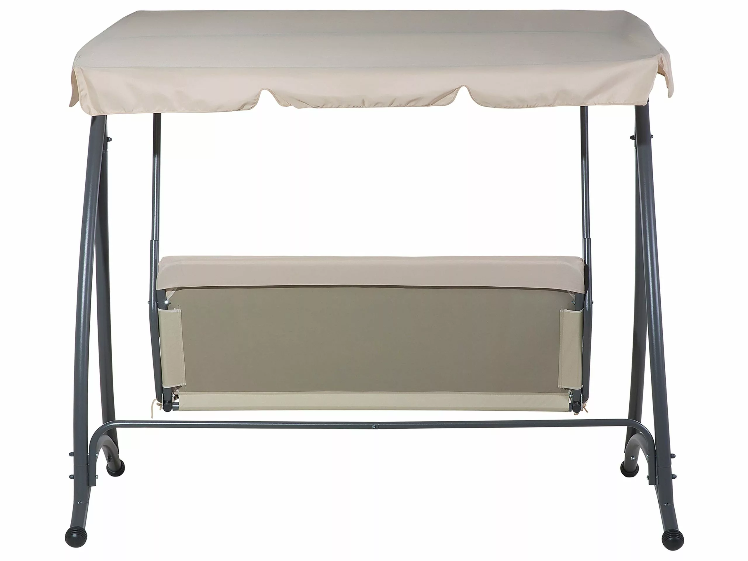 Beliani 3-istuttava Puutarhakeinu Hiekanruskea TEMPLE - Image 7