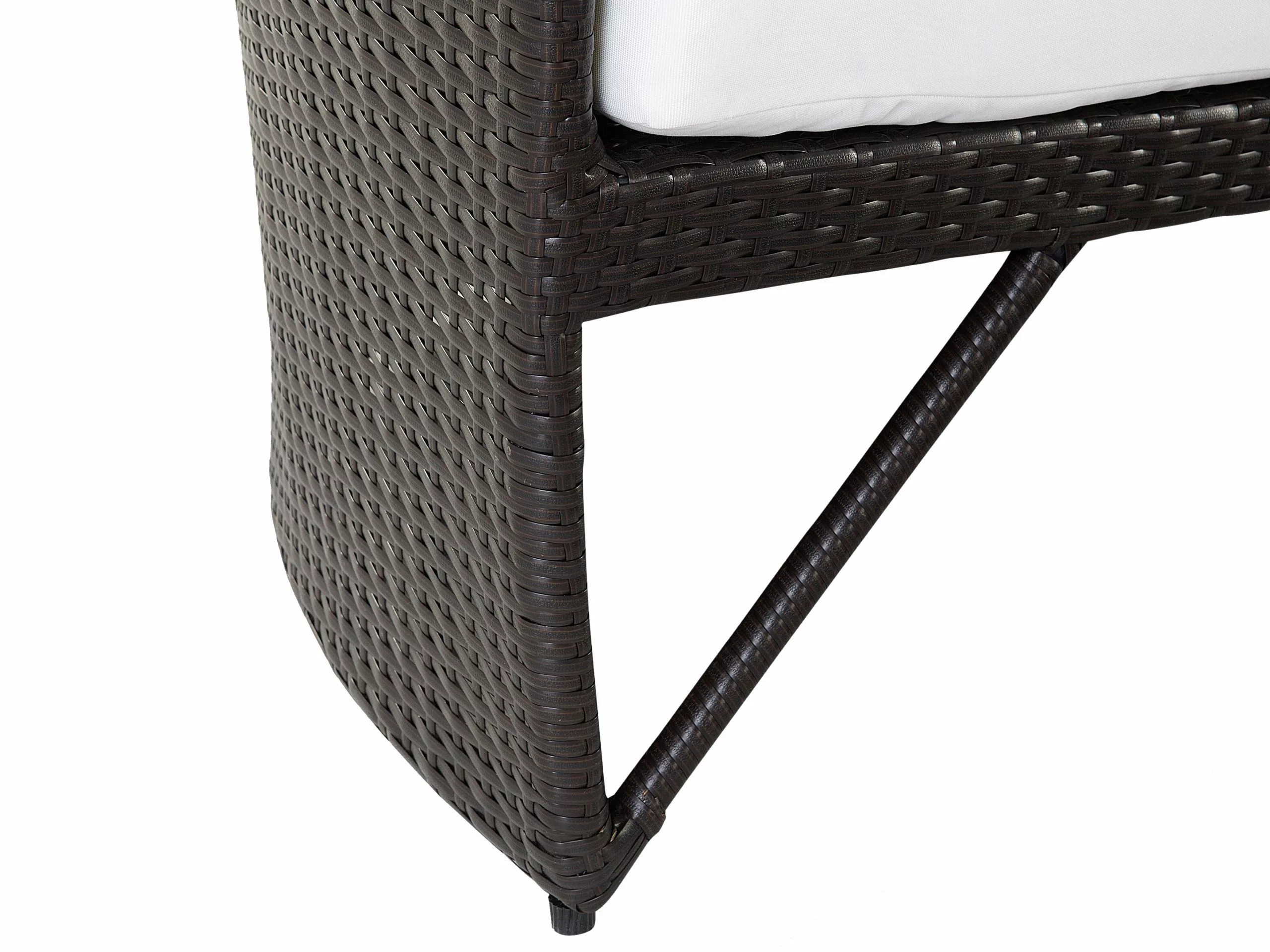 Beliani Aurinkovuode Polyrottinki Pöytä Tummanruskea SYLT LUX - Image 8