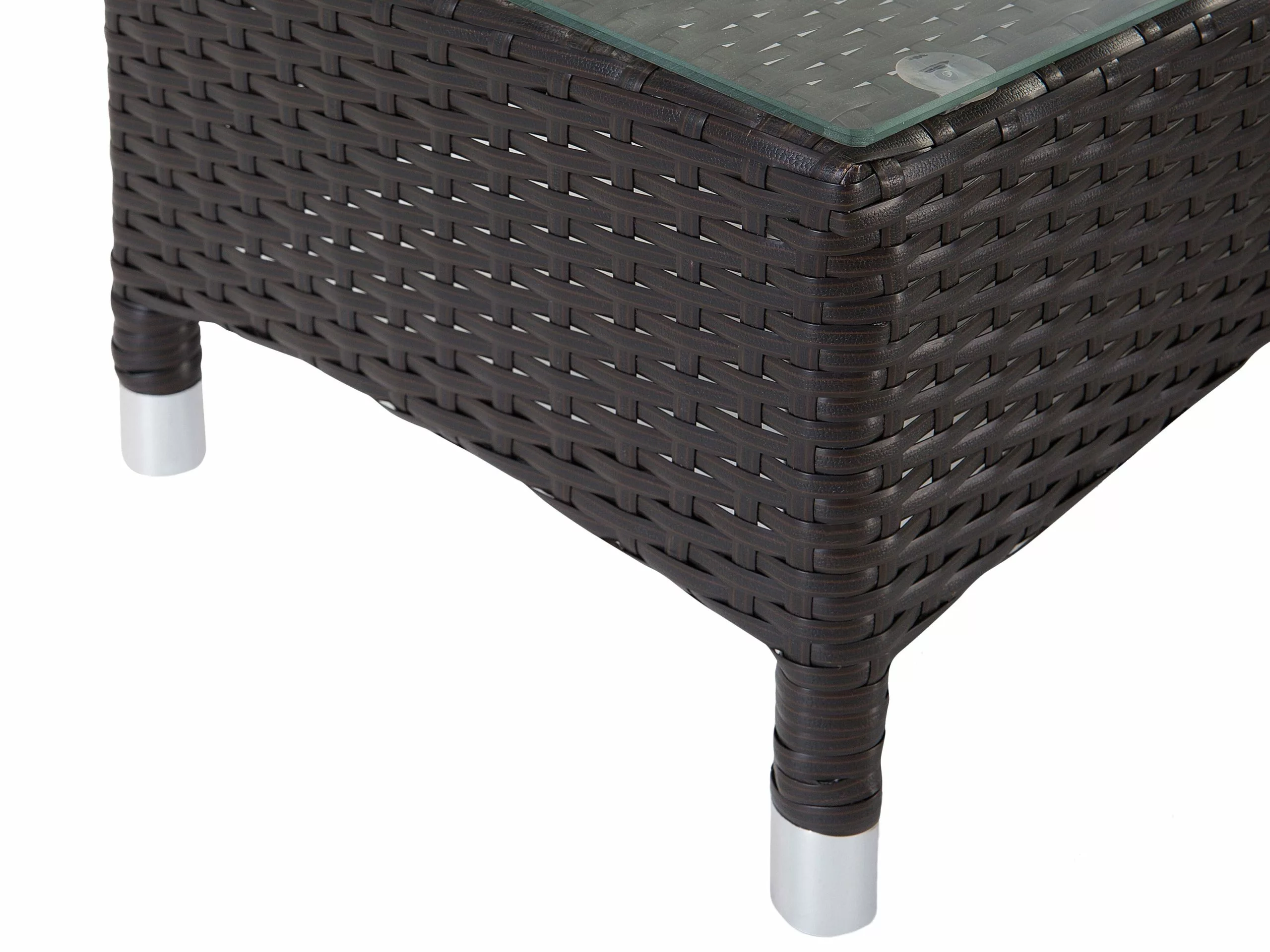 Beliani Aurinkovuode Polyrottinki Pöytä Tummanruskea SYLT LUX - Image 9