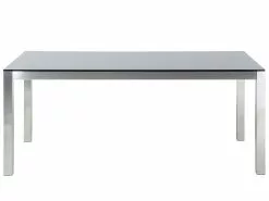 Beliani Puutarhapöytä Lasitasolla Musta 180 X 90 Cm GROSSETO -Ulkokalusteet myymälä undef src sa picid 674085 type whitesh image