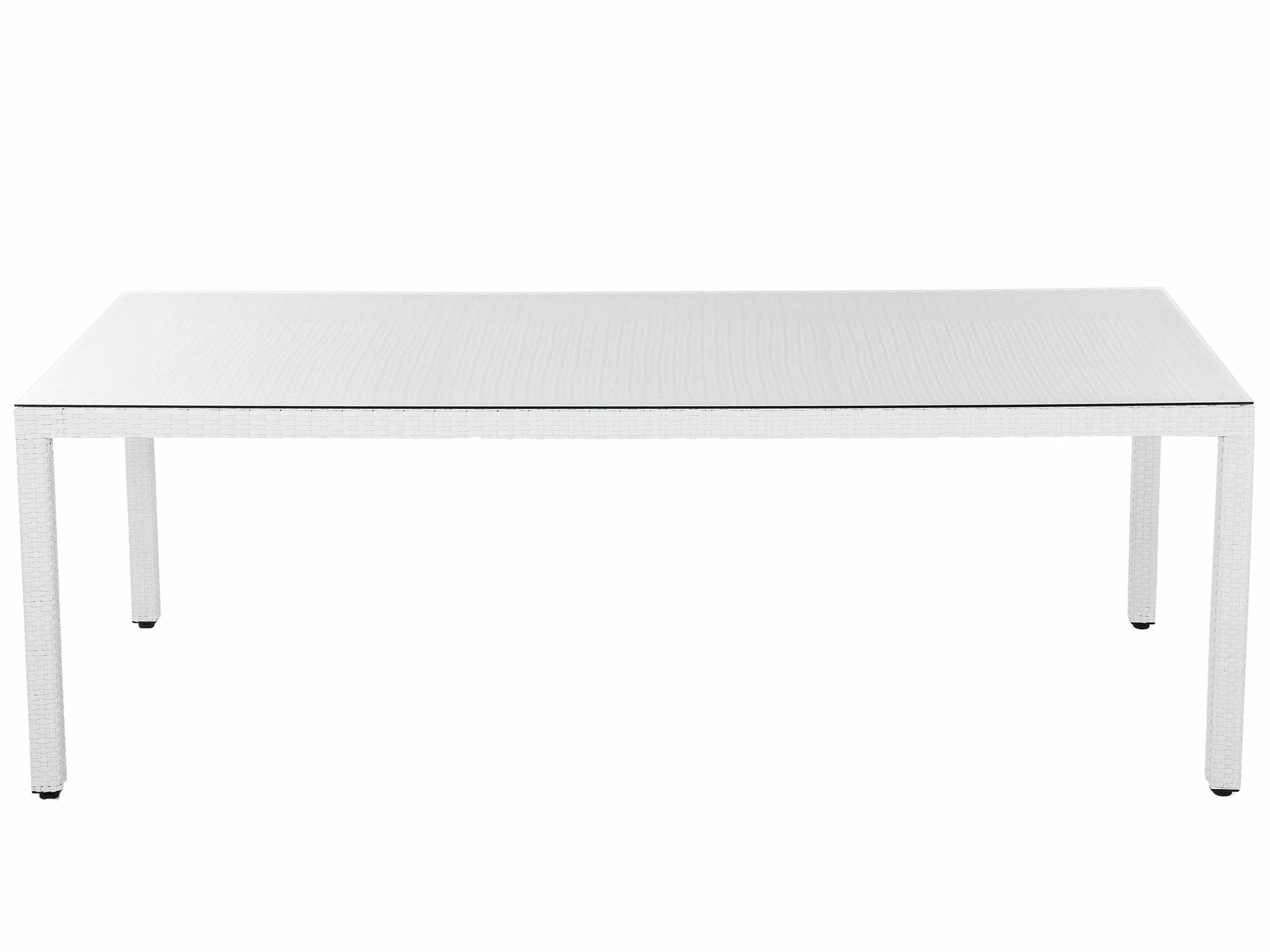 Beliani 8-istuttava Ulkoruokailuryhmä Polyrottinki Valkoinen ITALY - Image 9