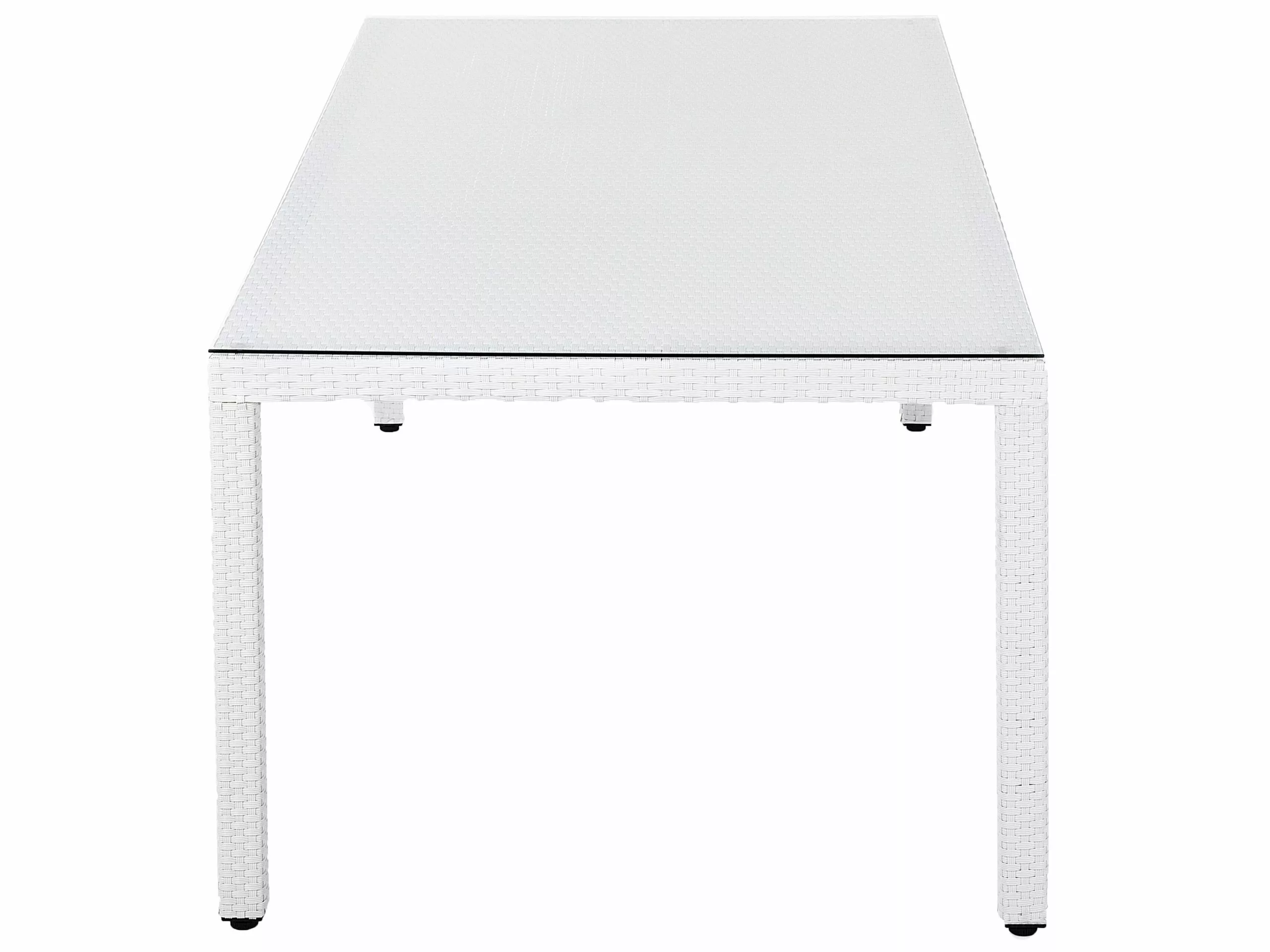 Beliani 8-istuttava Ulkoruokailuryhmä Polyrottinki Valkoinen ITALY - Image 10