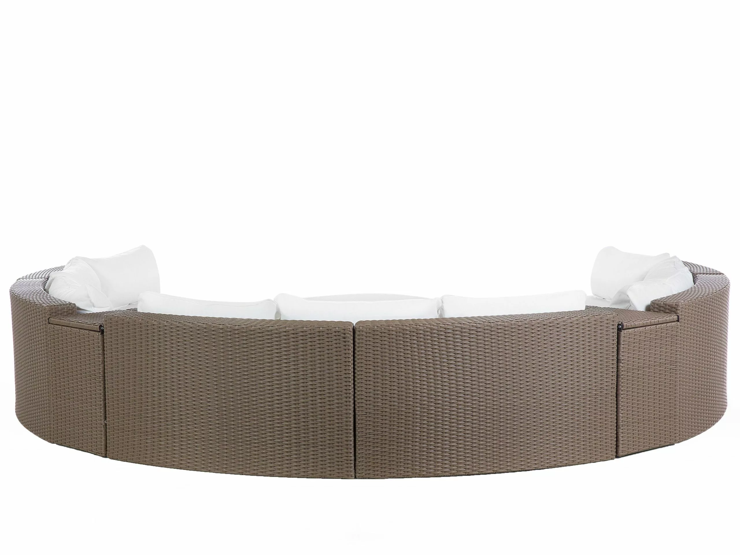 Beliani Vaaleanruskea Sohvasetti Puutarhaan SEVERO - Image 10