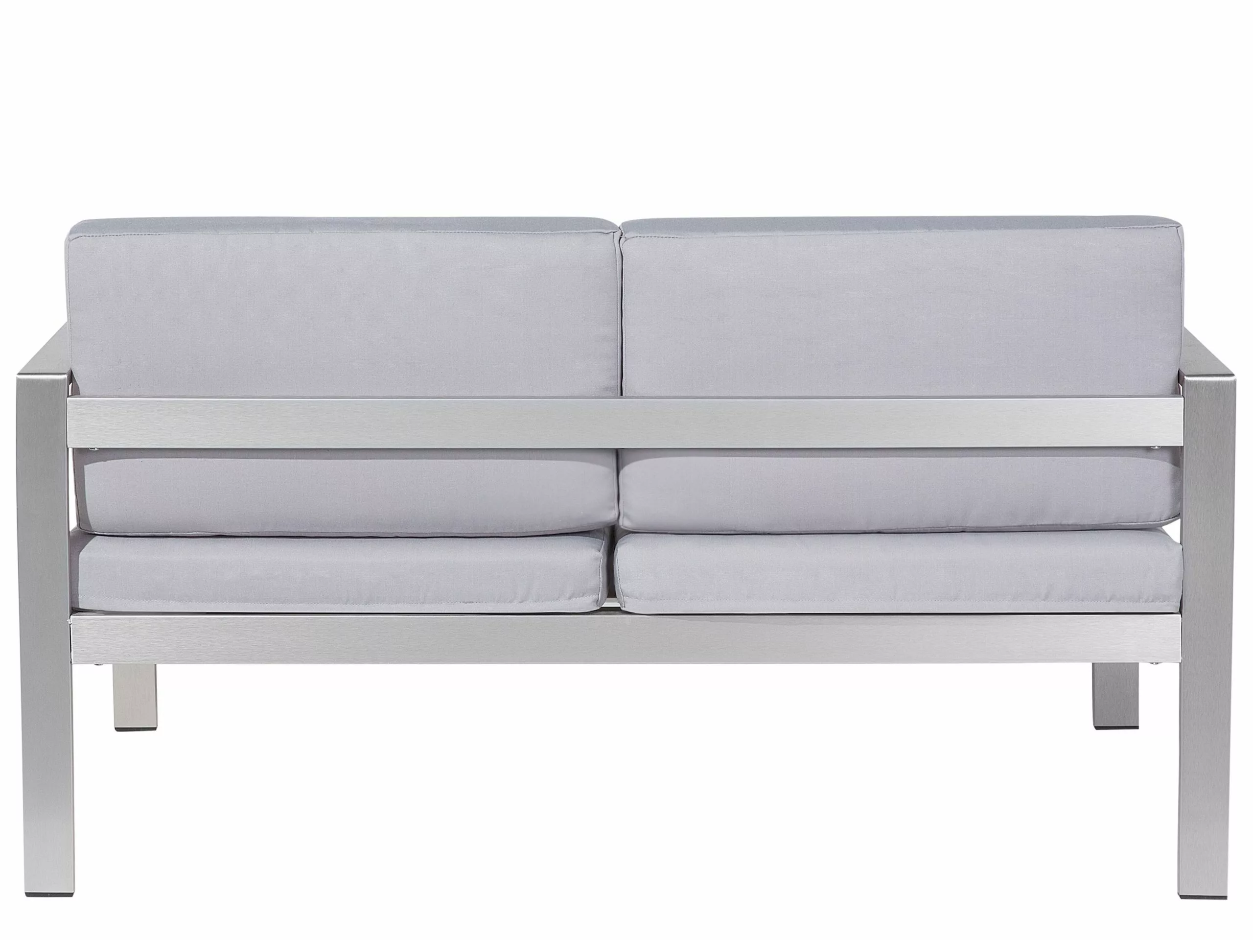 Beliani 2-istuttava Puutarhasohva Vaaleanharmaa SALERNO - Image 5