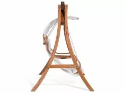 Beliani 2-istuttava Puutarhakeinu Lehtikuusi Vaalea Puu/valkoinen APRILIA -Ulkokalusteet myymälä undef src sa picid 679788 type whitesh image