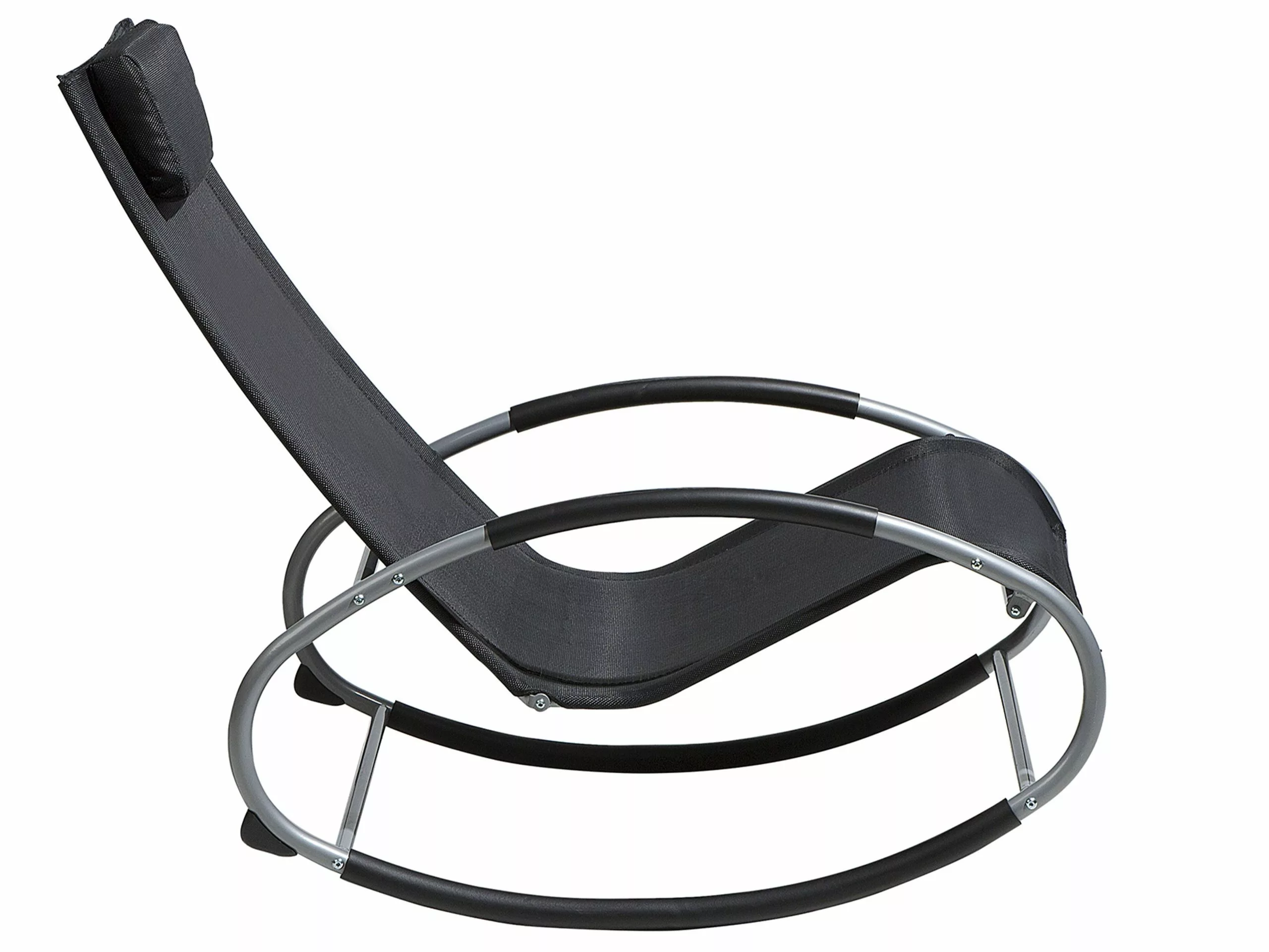 Beliani Musta Puutarhakeinutuoli CAMPO 8 Beliani Musta Puutarhakeinutuoli CAMPO - Image 6