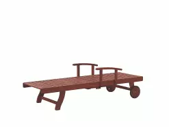 Beliani Puinen Aurinkotuoli Ruskeanharmaalla Pehmusteella TOSCANA -Ulkokalusteet myymälä undef src sa picid 695679 type whitesh image