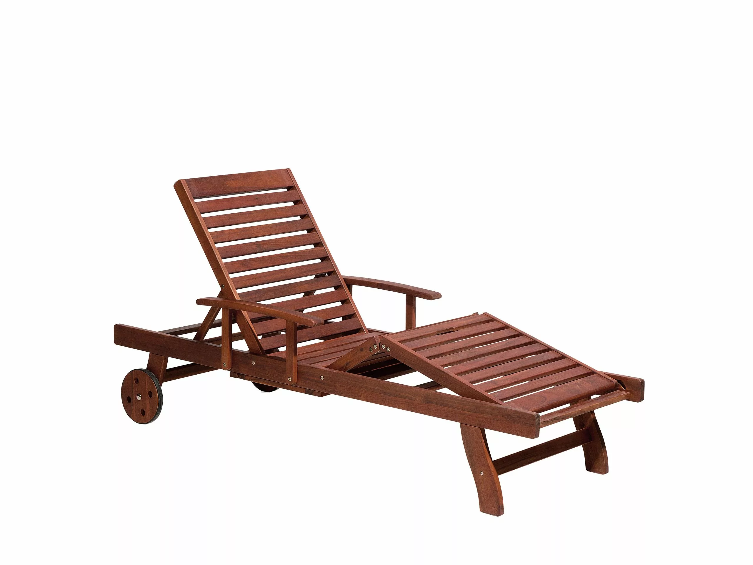 Beliani Puinen Aurinkotuoli Ruskeanharmaalla Pehmusteella TOSCANA - Image 6