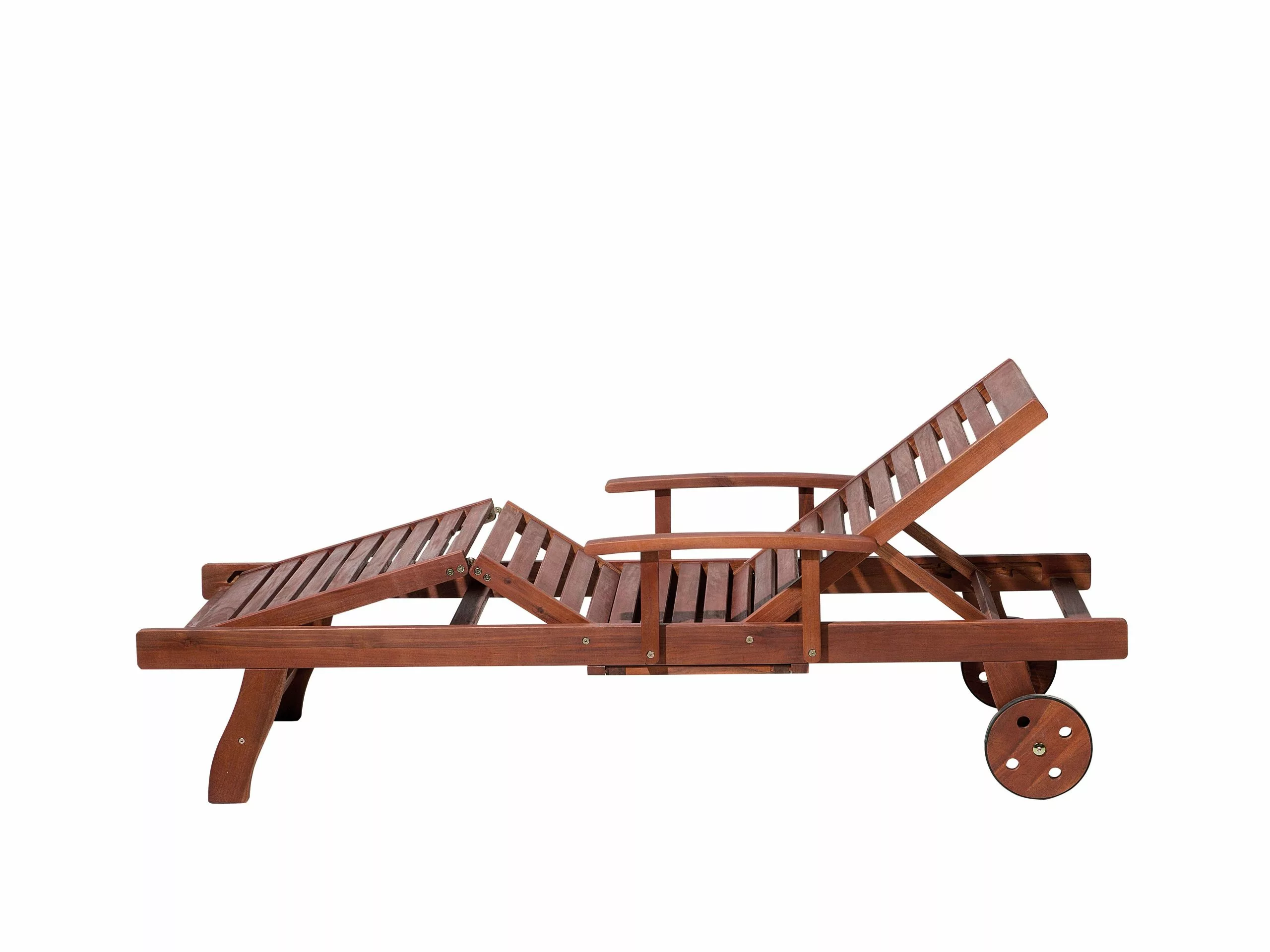 Beliani Puinen Aurinkotuoli Ruskeanharmaalla Pehmusteella TOSCANA - Image 7