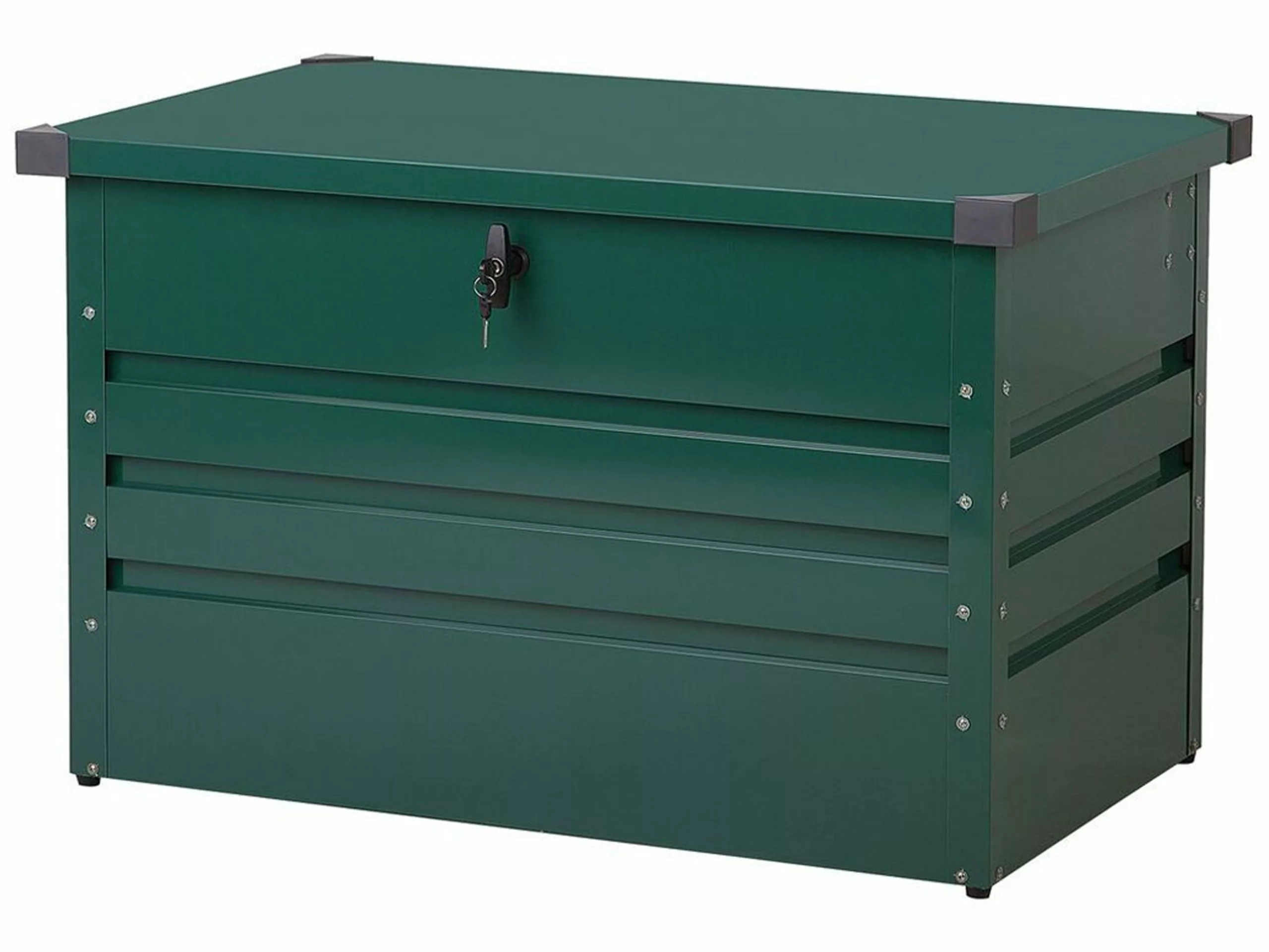 Beliani Pehmustelaatikko Teräksinen Tummanvihreä 100x62 Cm CEBROSA - Image 3