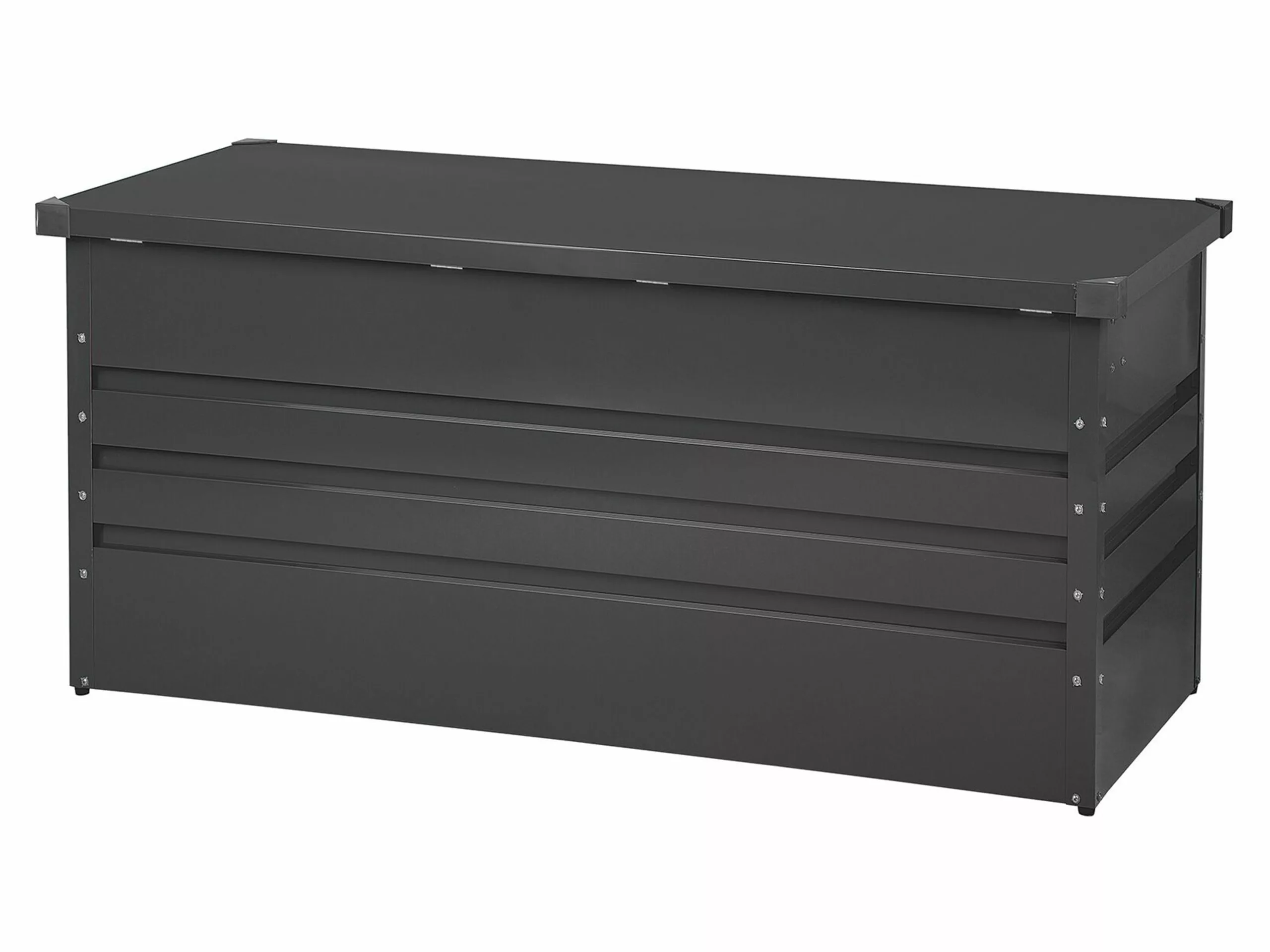 Beliani Pehmustelaatikko Teräksinen Grafiitinharmaa 132x62 Cm CEBROSA - Image 10