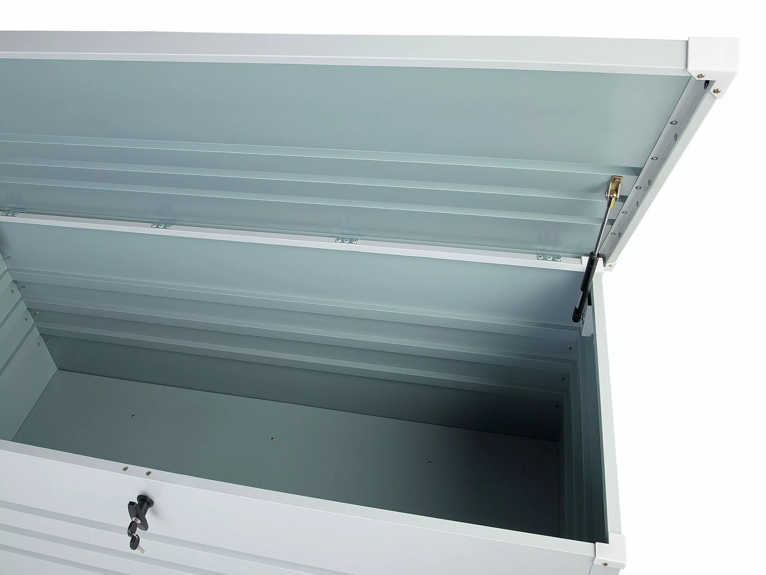 Beliani Pehmustelaatikko Teräksinen Vaaleanharmaa 132x62 Cm CEBROSA 9 Beliani Pehmustelaatikko Teräksinen Vaaleanharmaa 132x62 Cm CEBROSA - Image 7