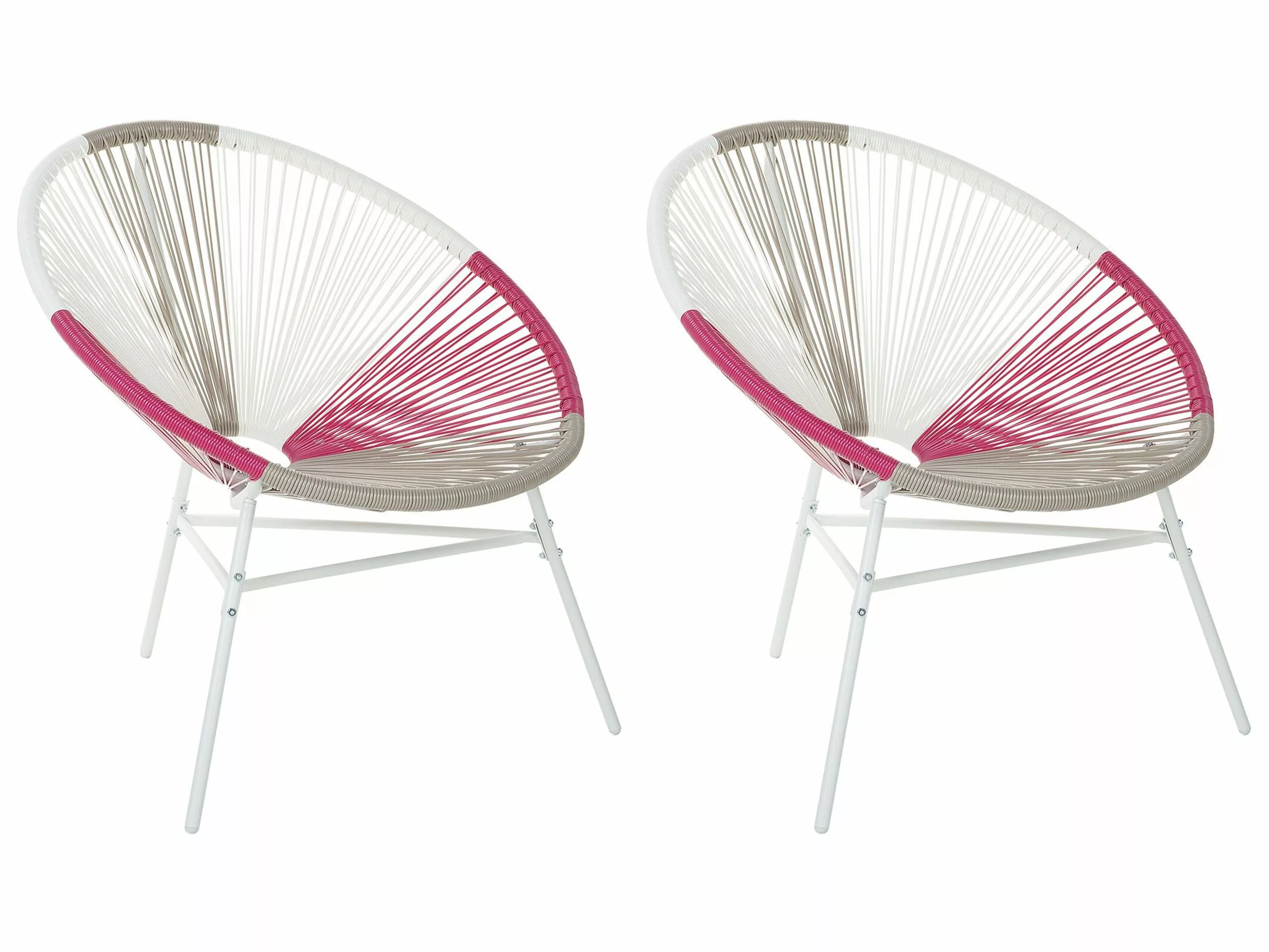 Beliani Narutuoli Polyrottinki Monivärinen Fuksia 2 Kpl ACAPULCO