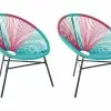 Beliani Narutuoli Polyrottinki Turkoosi/pinkki 2 Kpl ACAPULCO -Ulkokalusteet myymälä undef src sa picid 717915 type whitesh image