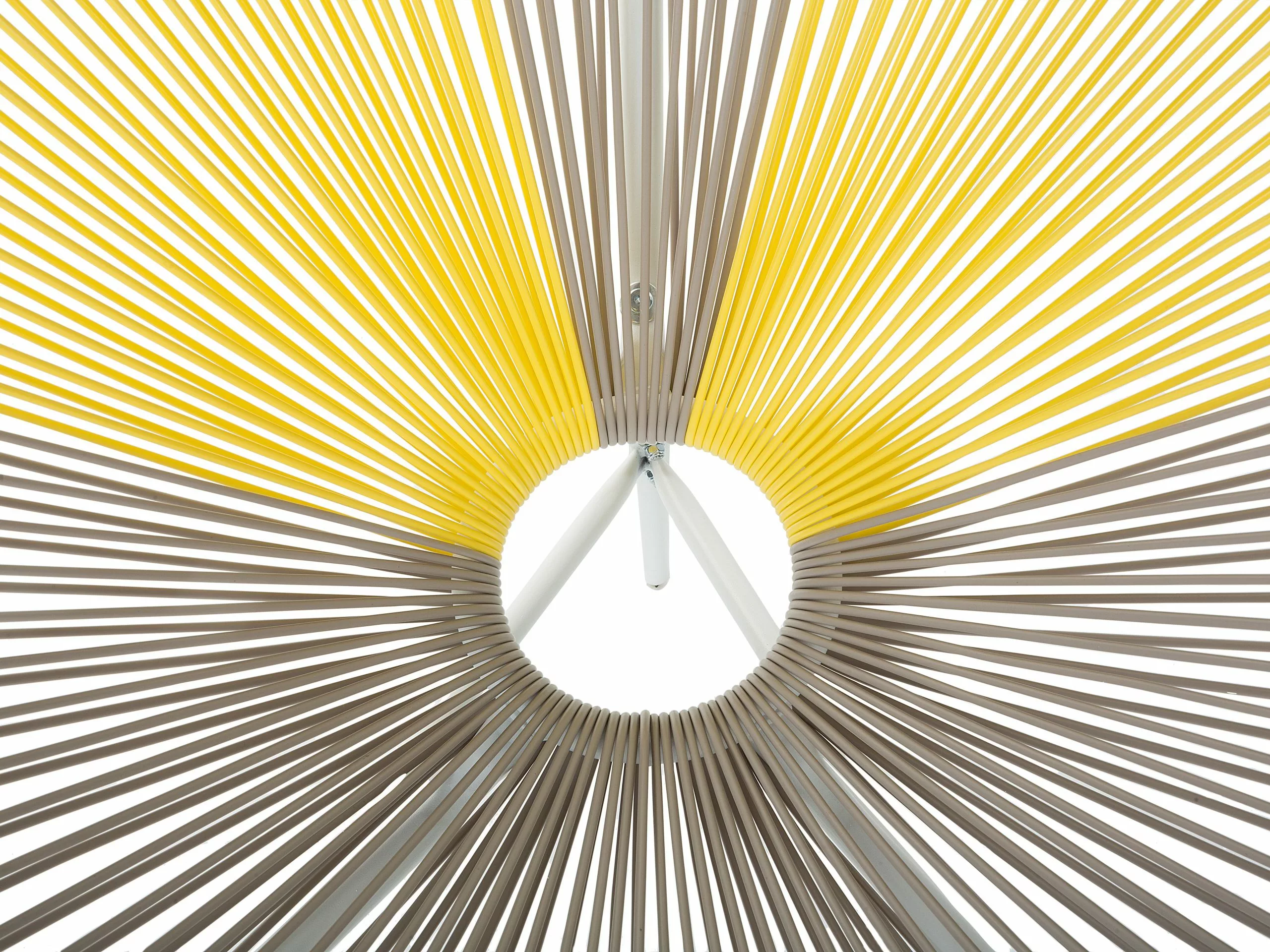 Beliani Narutuoli Polyrottinki Ruskeanharmaa/keltainen ACAPULCO - Image 9