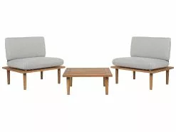 Beliani 2-istuttava Ulkosohvaryhmä Akasiapuu Harmaa FRASCATI