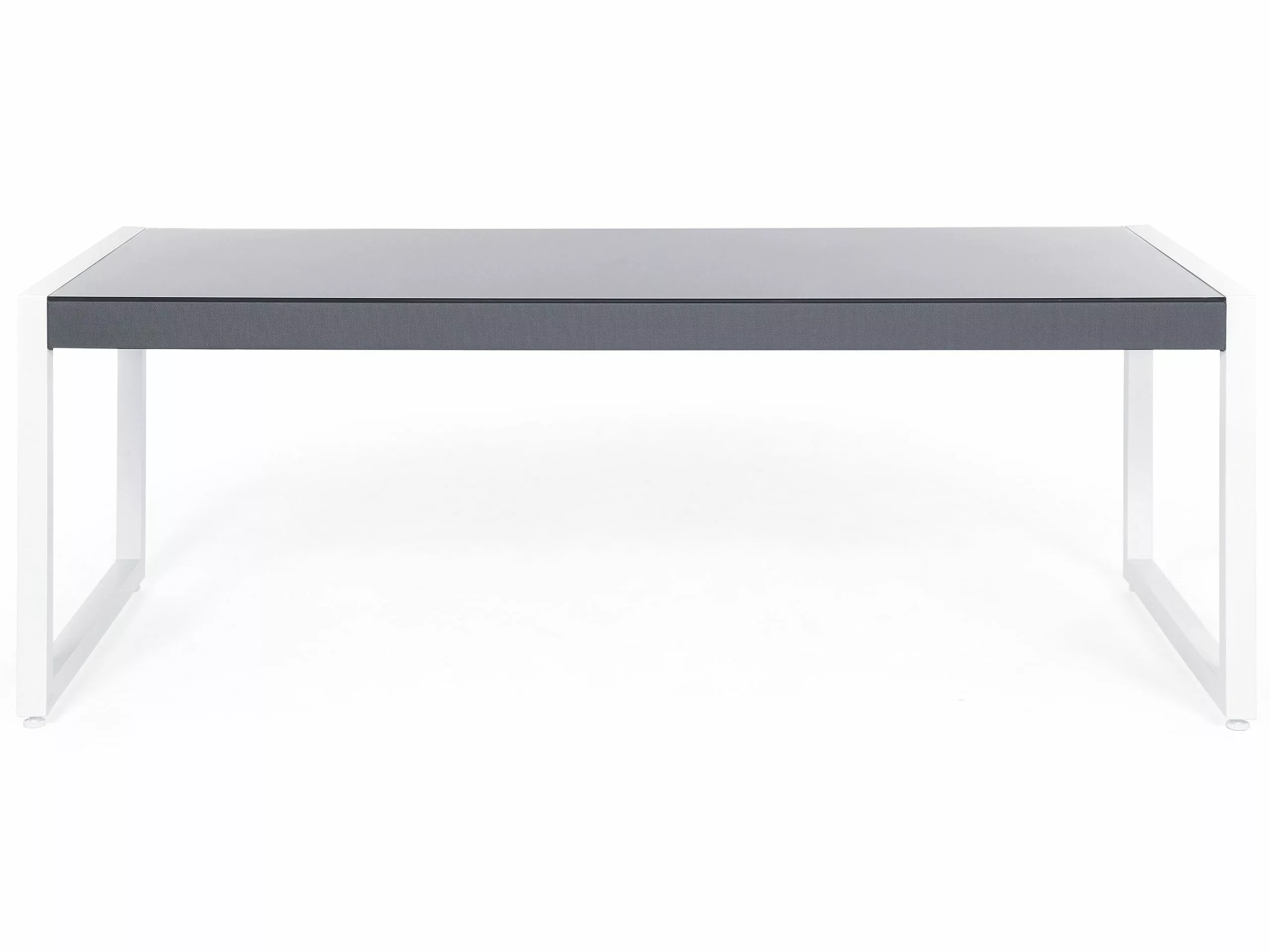 Beliani Puutarhapöytä Alumiini Harmaa/valkoinen 210 Cm BACOLI - Image 3