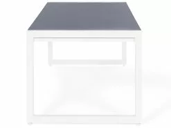 Beliani Puutarhapöytä Alumiini Harmaa/valkoinen 210 Cm BACOLI -Ulkokalusteet myymälä undef src sa picid 738166 type whitesh image