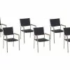 Beliani Puutarhatuoli Polyrottinki Musta 6 Kpl GROSSETO -Ulkokalusteet myymälä undef src sa picid 738539 type whitesh image