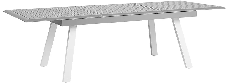 Beliani Puutarhapöytä Jatkettava Alumiini Harmaa 175/255 Cm PERETA - Image 4