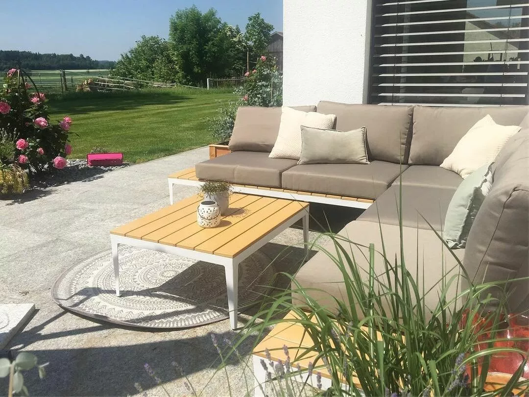 Beliani Puutarhasohva Ja Sohvapöytä POSITANO - Image 6