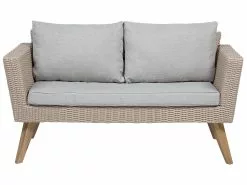 Beliani 4-istuttava Ulkosohvaryhmä Polyrottinki Harmaa VITTORIA -Ulkokalusteet myymälä undef src sa picid 744955 type whitesh image