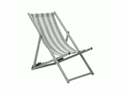 Beliani Harmaa Aurinkotuoli Valkoharmaalla Kankaalla LOCRI -Ulkokalusteet myymälä undef src sa picid 745460 type whitesh image