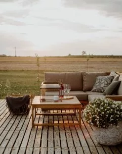 Beliani 4-istuttava Ulkosohvaryhmä Sertifioitu Akasiapuu Oikeak. Ruskeanharmaa TIMOR -Ulkokalusteet myymälä undef src sa picid 750374 type whitesh image 2