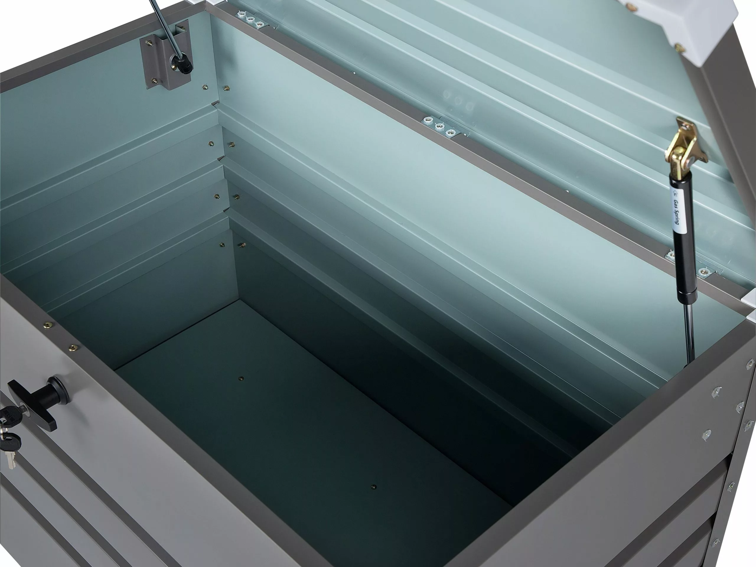 Beliani Harmaa Teräksinen Ulkosäilytyslaatikko 100 X 60 Cm CEBROSA - Image 4