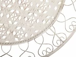 Beliani Metallinen Bistropöytä Valkoinen/beige TRIESTE -Ulkokalusteet myymälä undef src sa picid 763366 type whitesh image