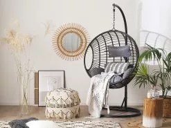 Beliani Riipputuoli Rottinkia Musta ASPIO -Ulkokalusteet myymälä undef src sa picid 763710 type color image 1