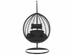 Beliani Rottinkinen Korituoli Jalustalla Musta TOLLO -Ulkokalusteet myymälä undef src sa picid 763784 type whitesh image