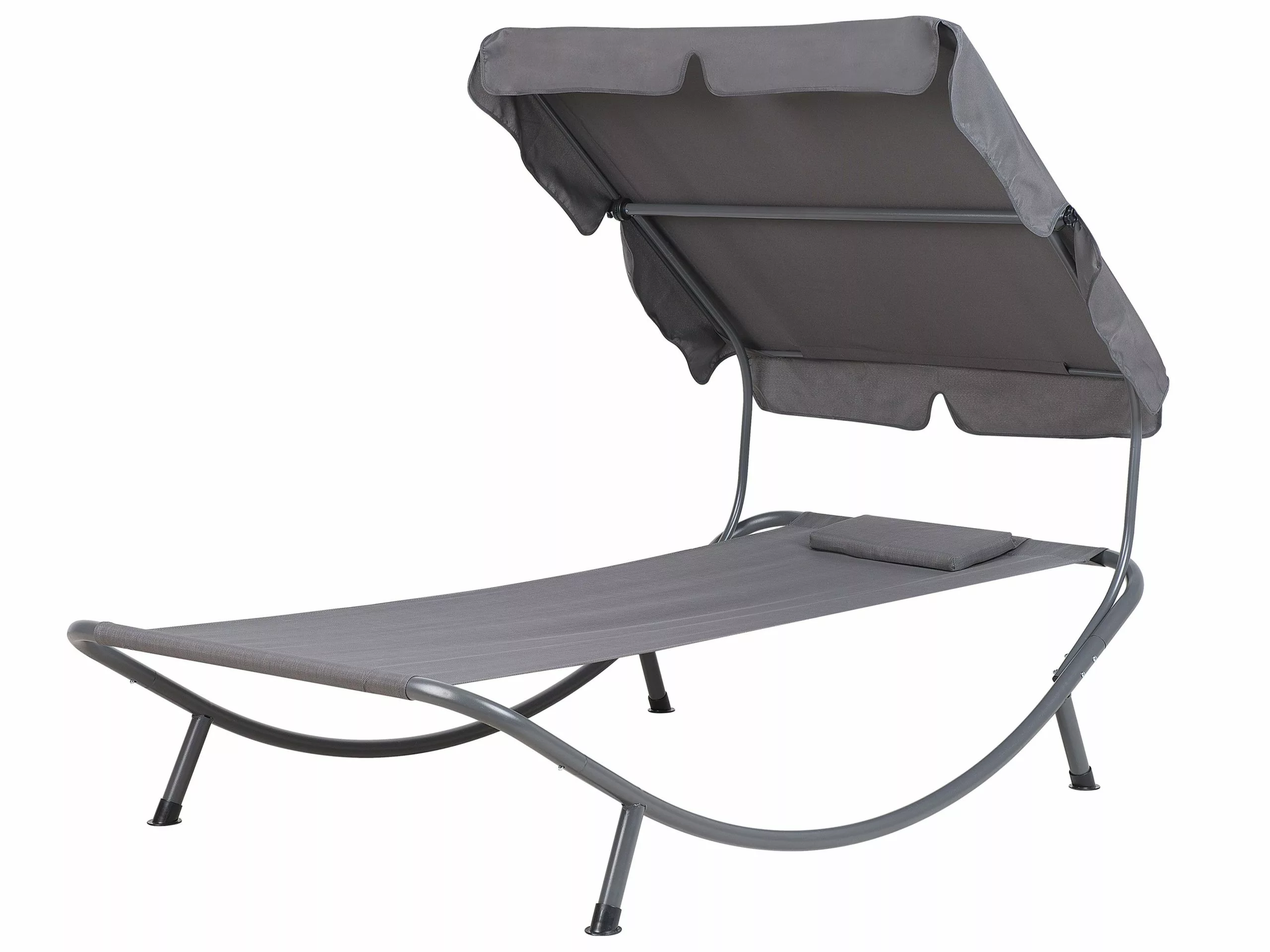 Beliani Harmaa Aurinkotuoli Katoksella TERNO - Image 4