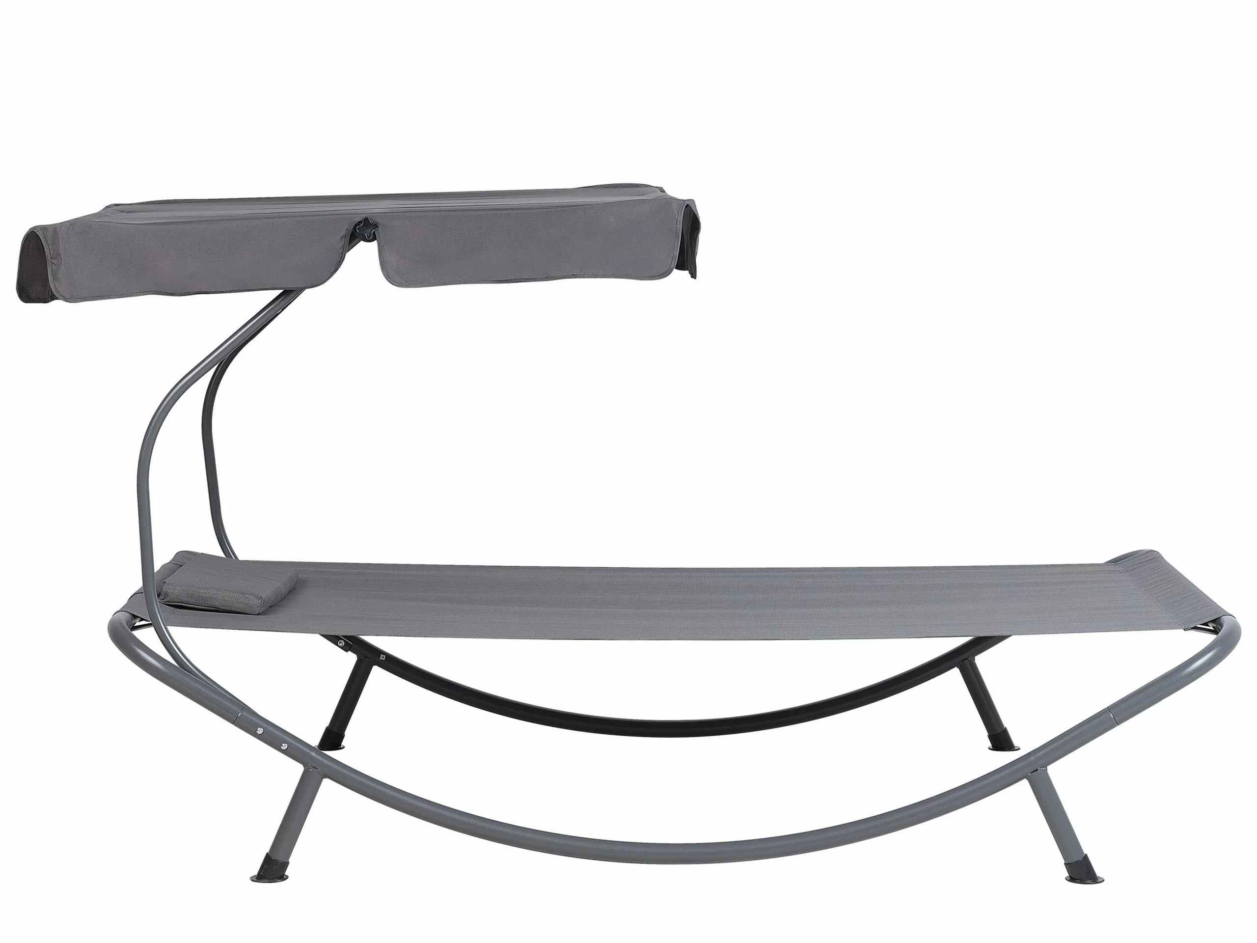 Beliani Harmaa Aurinkotuoli Katoksella TERNO - Image 7