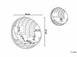 Beliani Riipputuoli Rottinkia Musta ASPIO -Ulkokalusteet myymälä undef src sa picid 765428 type whitesh image