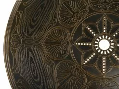 Beliani Puutarhapöytä Alumiini Tummanruskea ⌀ 100 Cm SAPRI -Ulkokalusteet myymälä undef src sa picid 765803 type whitesh image