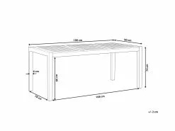 Beliani Puutarhapöytä Eukalyptuspuu Vaalea Puu 180 X 90 Cm GROSSETO 15 Beliani Puutarhapöytä Eukalyptuspuu Vaalea Puu 180 X 90 Cm GROSSETO -Ulkokalusteet myymälä undef src sa picid 768423 type whitesh image