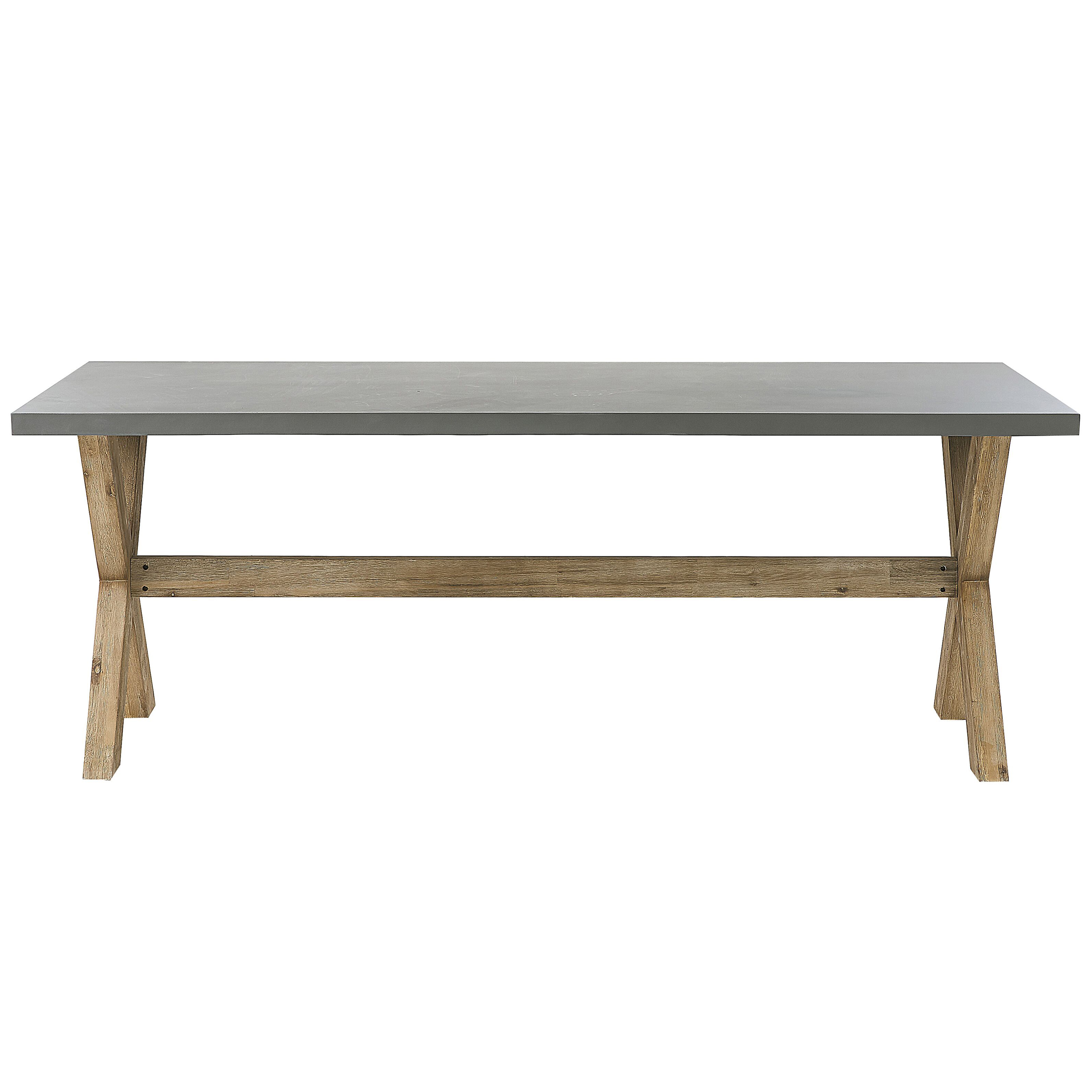 Beliani Kuitusementti Puutarhasetti 8 Jakkaralla Harmaa OLBIA - Image 4