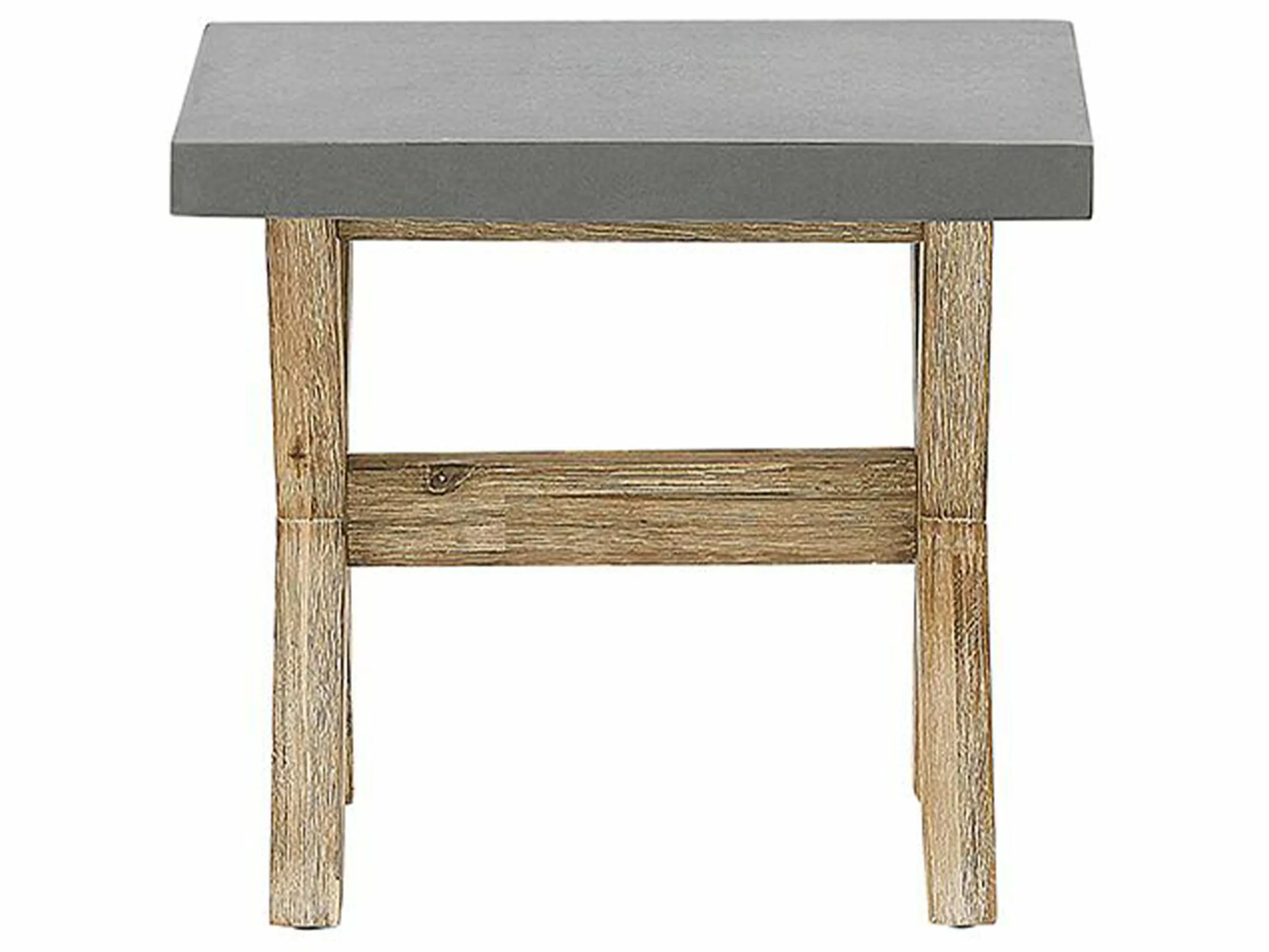 Beliani Kuitusementti Puutarhasetti 8 Jakkaralla Harmaa OLBIA - Image 6