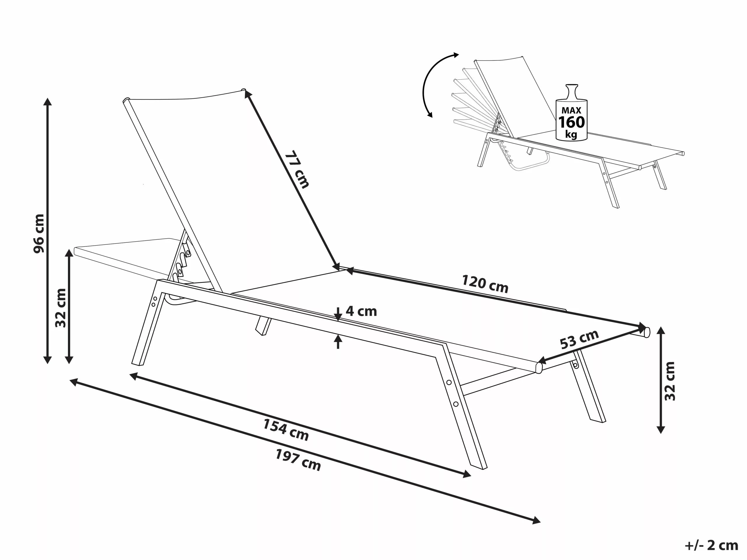 Beliani Aurinkotuoli Valkoinen Teräs NOLI - Image 9