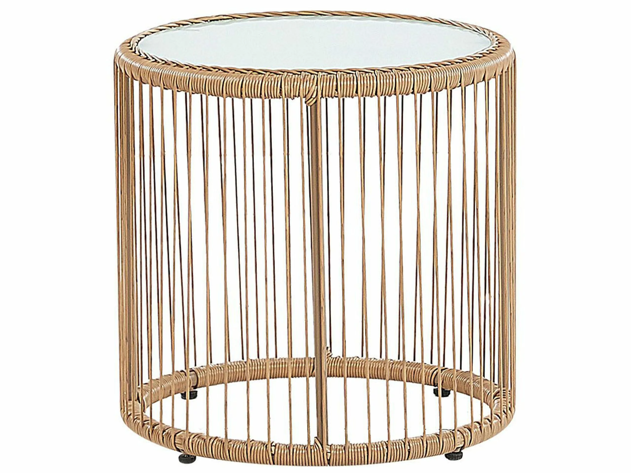 Beliani 2-istuttava Bistrosetti Polyrottinki Luonnonväri LABICO - Image 7