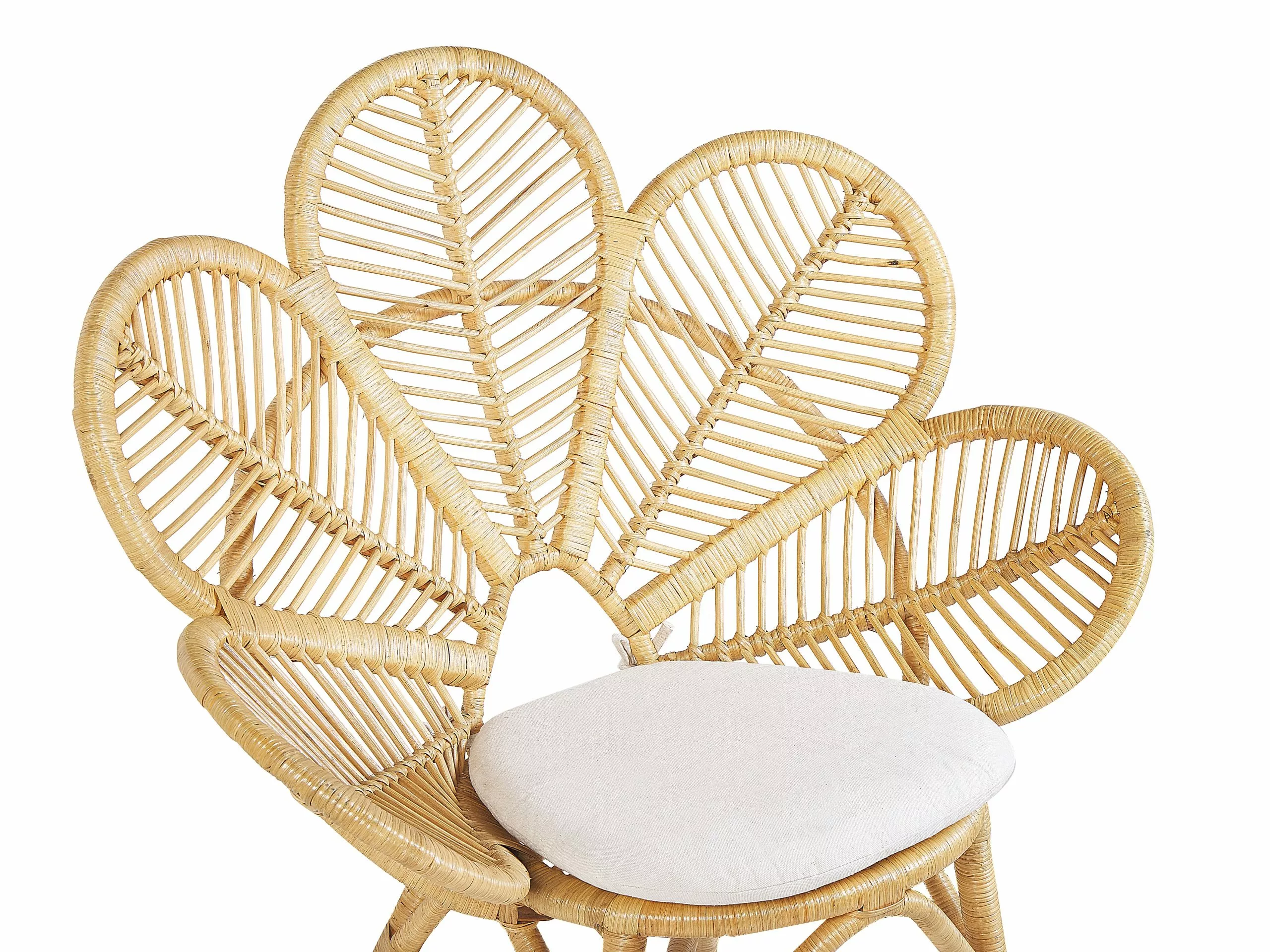 Beliani 2-istuttava Bistrosetti Rottinki Luonnonväri FLORENTINE/LIMNI - Image 8