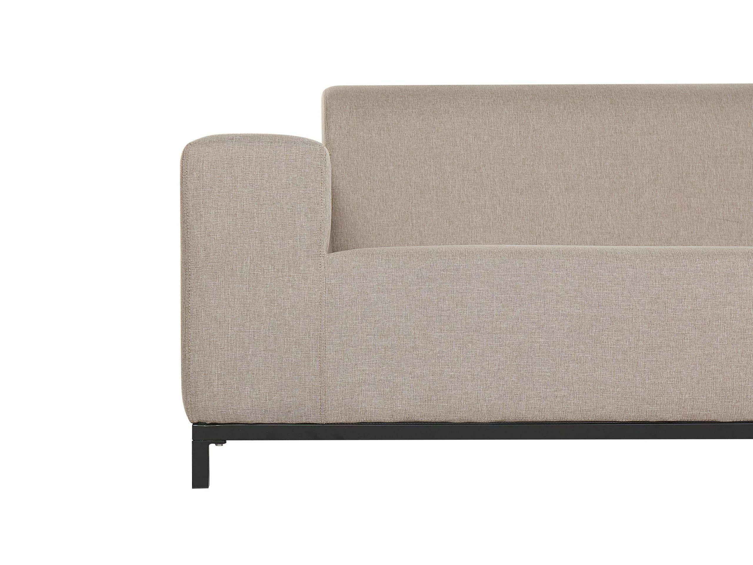 Beliani 3-istuttava Ulkosohva Kangas Beige/musta ROVIGO 9 Beliani 3-istuttava Ulkosohva Kangas Beige/musta ROVIGO - Image 7