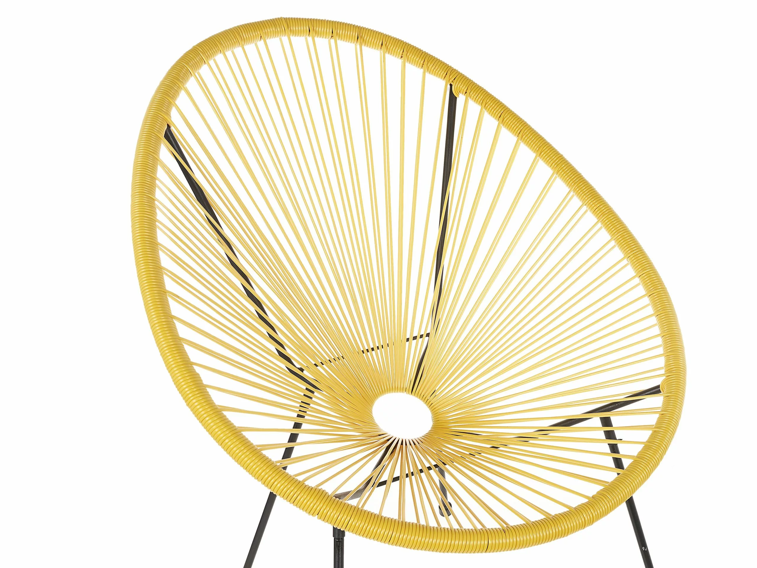 Beliani Kalustesetti Keltainen Pöytä Ja 2 Tuolia ACAPULCO II 11 Beliani Kalustesetti Keltainen Pöytä Ja 2 Tuolia ACAPULCO II - Image 9