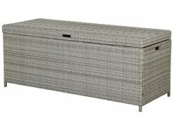 Beliani Ulkosäilytyslaatikko Polyrottinki Harmaa 520L MODENA -Ulkokalusteet myymälä undef src sa picid 796131 type whitesh image