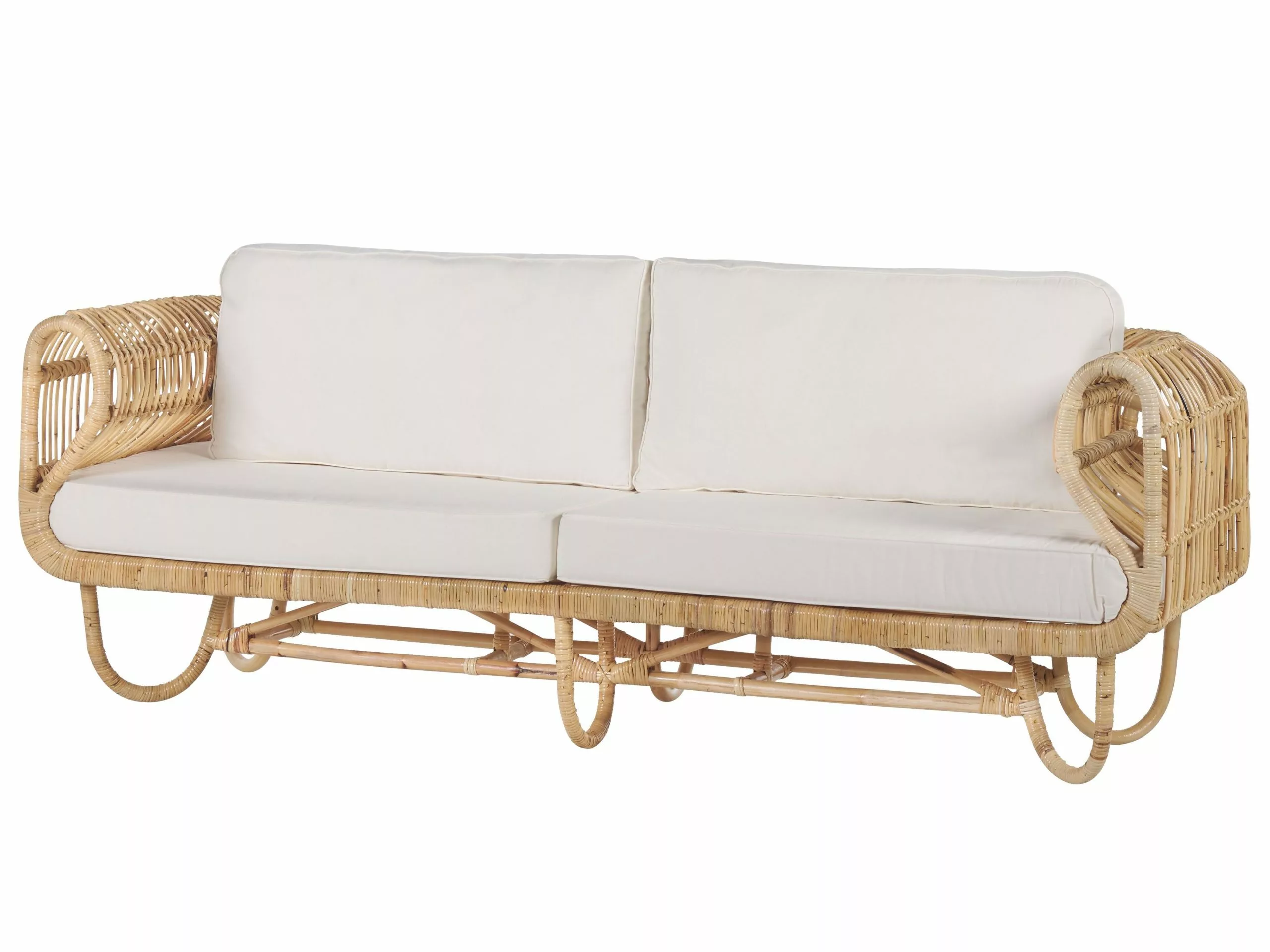 Beliani 2-istuttava Puutarhasohva Rottinki Luonnonväri DOLCEDO 6 Beliani 2-istuttava Puutarhasohva Rottinki Luonnonväri DOLCEDO - Image 4