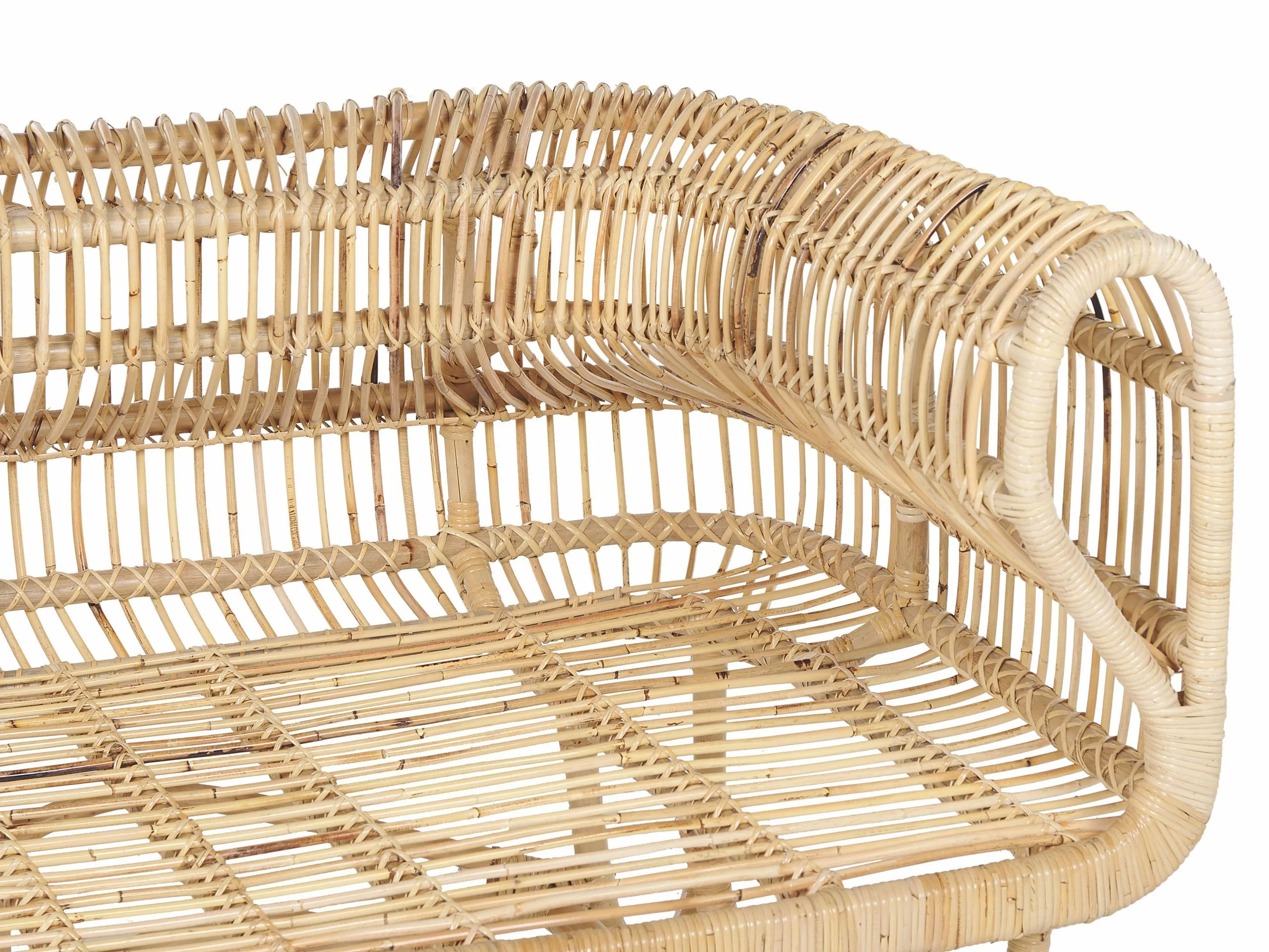 Beliani 2-istuttava Puutarhasohva Rottinki Luonnonväri DOLCEDO 9 Beliani 2-istuttava Puutarhasohva Rottinki Luonnonväri DOLCEDO - Image 7