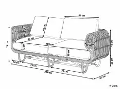 Beliani 2-istuttava Puutarhasohva Rottinki Luonnonväri DOLCEDO 21 Beliani 2-istuttava Puutarhasohva Rottinki Luonnonväri DOLCEDO -Ulkokalusteet myymälä undef src sa picid 796822 type whitesh image
